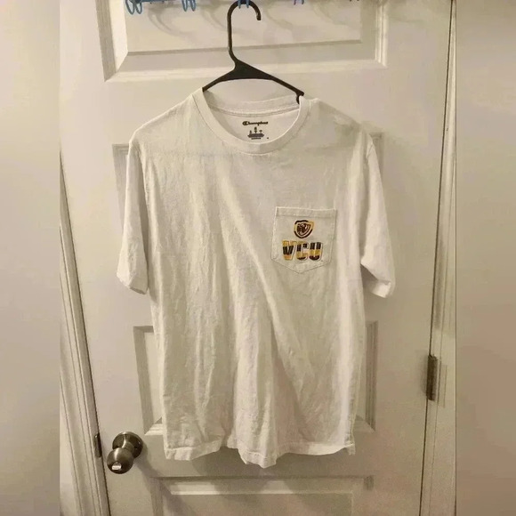 Mens Short Sleeved VCU Champion White T Shirt NWOT Size M #A15 - Picture 1 of 6